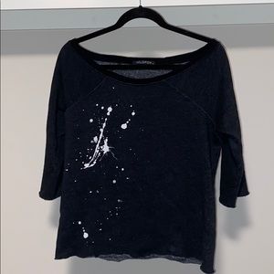 Wildfox Splatter paint crew neck sweatshirt